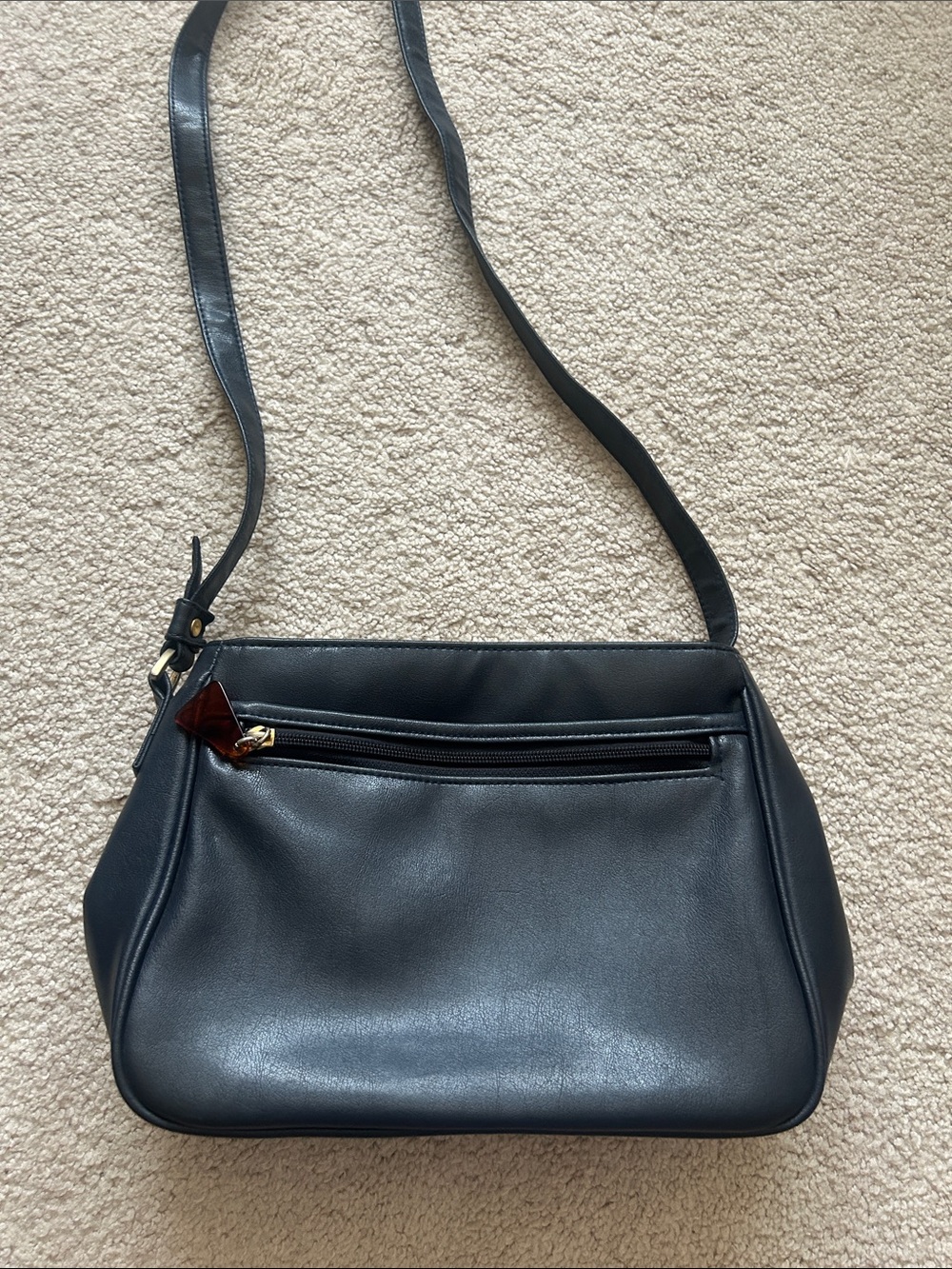 Vintage 2000’s Black Faux Leather Shoulder Bag